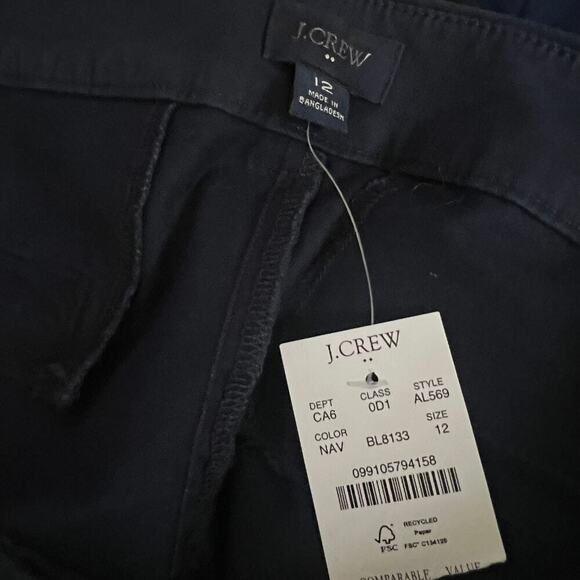 J. Crew 9" Short Chino Short Navy NWT - Picture 4 of 4